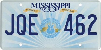 MS license plate JQE462