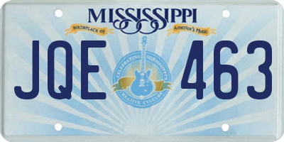 MS license plate JQE463