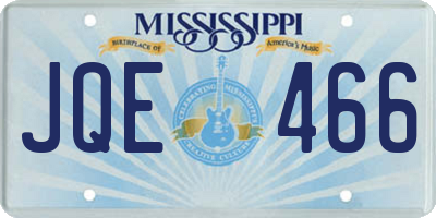MS license plate JQE466