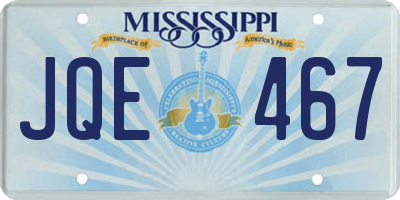 MS license plate JQE467