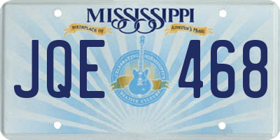 MS license plate JQE468