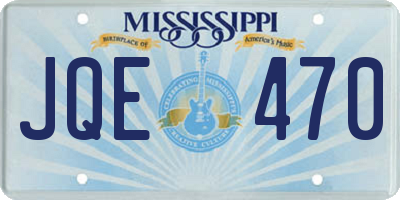 MS license plate JQE470