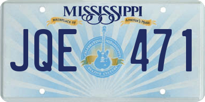 MS license plate JQE471