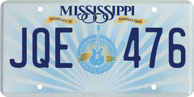 MS license plate JQE476