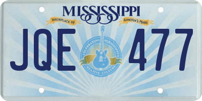 MS license plate JQE477