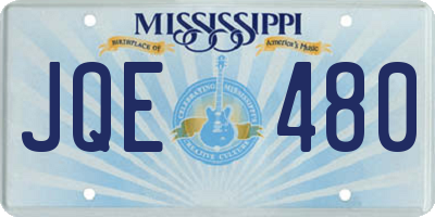 MS license plate JQE480