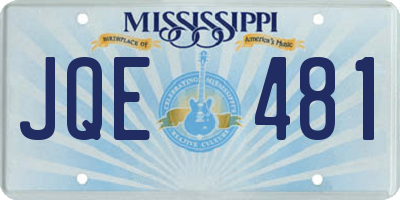 MS license plate JQE481