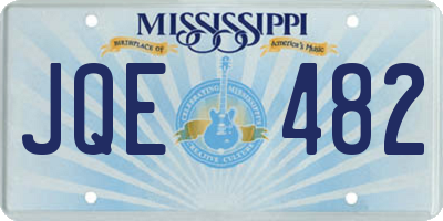 MS license plate JQE482