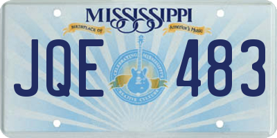 MS license plate JQE483