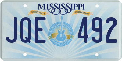 MS license plate JQE492