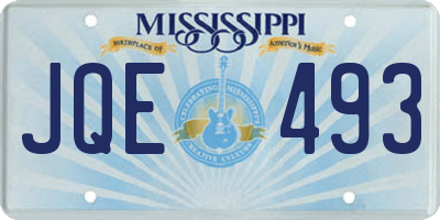 MS license plate JQE493