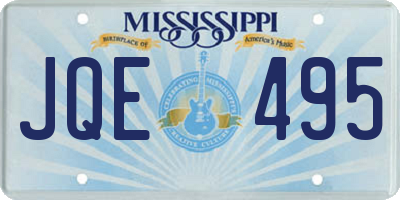 MS license plate JQE495