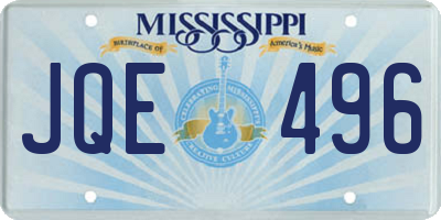 MS license plate JQE496