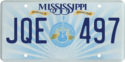MS license plate JQE497