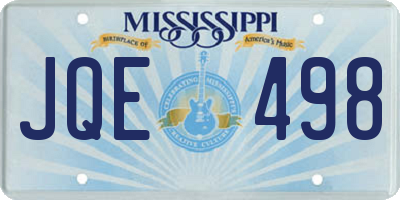 MS license plate JQE498