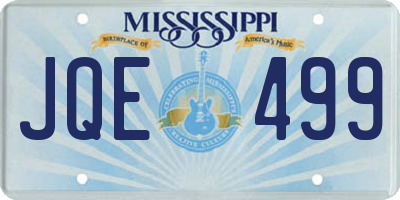 MS license plate JQE499