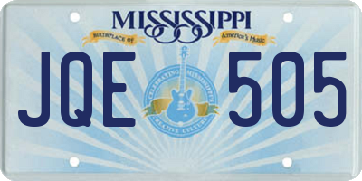 MS license plate JQE505