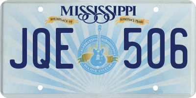 MS license plate JQE506