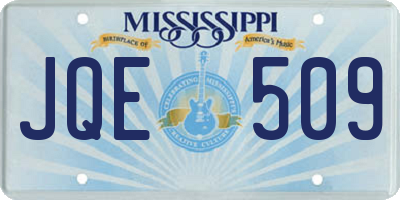 MS license plate JQE509
