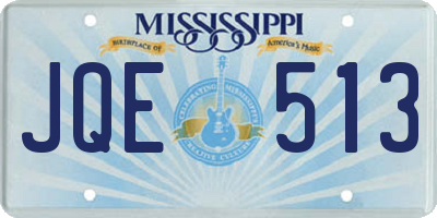 MS license plate JQE513