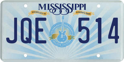 MS license plate JQE514