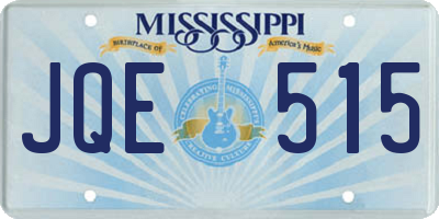 MS license plate JQE515