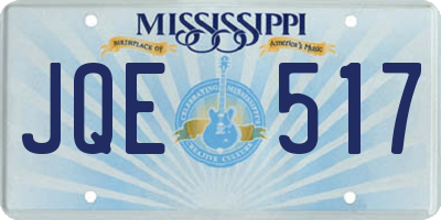 MS license plate JQE517
