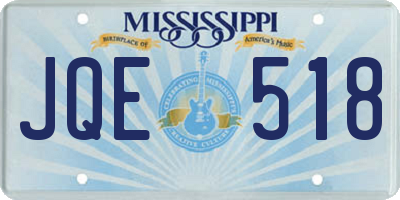 MS license plate JQE518
