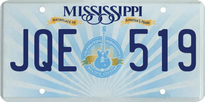 MS license plate JQE519