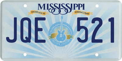 MS license plate JQE521