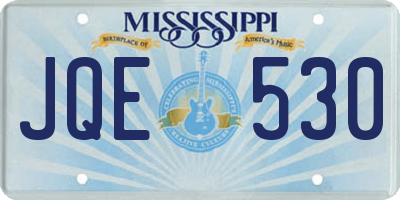 MS license plate JQE530