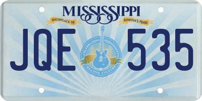MS license plate JQE535
