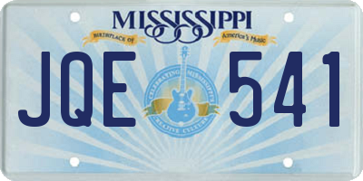 MS license plate JQE541
