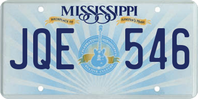 MS license plate JQE546
