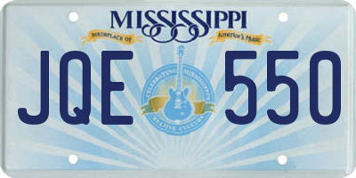 MS license plate JQE550