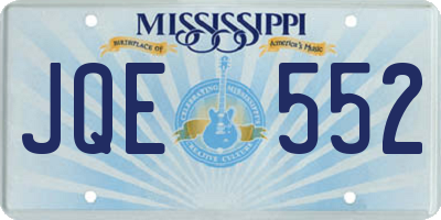MS license plate JQE552