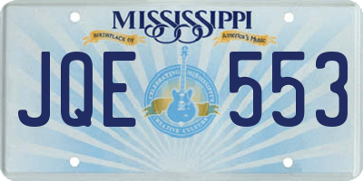 MS license plate JQE553