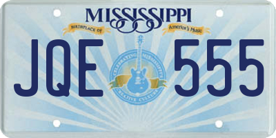 MS license plate JQE555