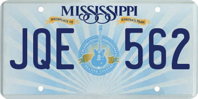 MS license plate JQE562