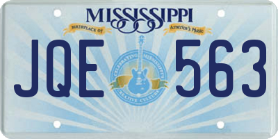 MS license plate JQE563