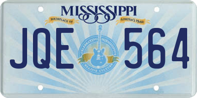 MS license plate JQE564
