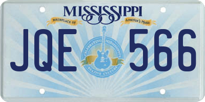 MS license plate JQE566