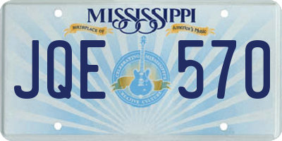 MS license plate JQE570