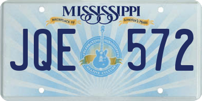 MS license plate JQE572
