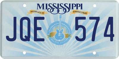 MS license plate JQE574