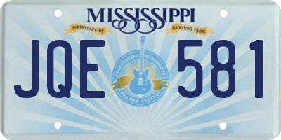 MS license plate JQE581