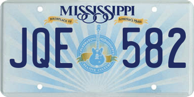 MS license plate JQE582