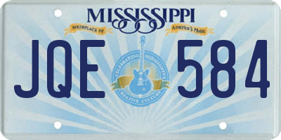 MS license plate JQE584