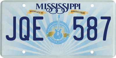 MS license plate JQE587
