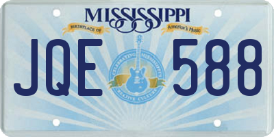 MS license plate JQE588